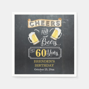 Guardanapo De Papel Saúde e Cerveja a 60 anos de Festa de aniversári