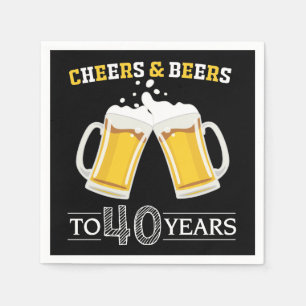 Guardanapo De Papel Saúde e Cervejas aos 40 anos Napkins