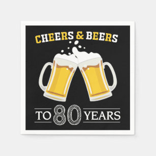 Guardanapo De Papel Saúde e Cervejas aos 80 anos Napkins