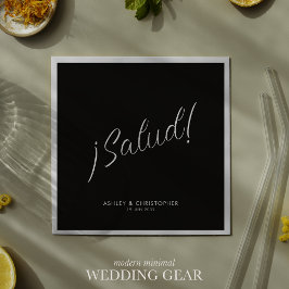 Guardanapo De Papel ¡Saúde! Fumaça Preta Minimal Qualquer Oportunidade