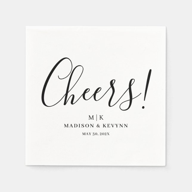 Guardanapo De Papel Saúde Mínima e Chic | Wedding Napkins (Frente)