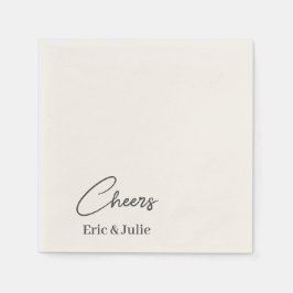 Guardanapo De Papel Saúde para a noiva e o papel de coquetel do noivo