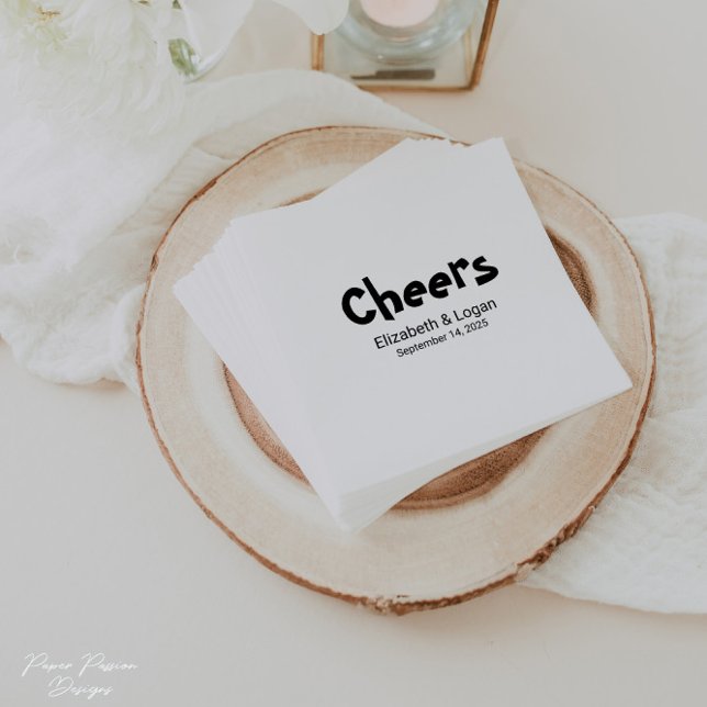 Guardanapo De Papel Saúde Personalizada Casamento Cocktail Napkin (Criador carregado)