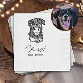 Guardanapo De Papel Saúde Pets Casamento de Desenho de Mão Personaliza