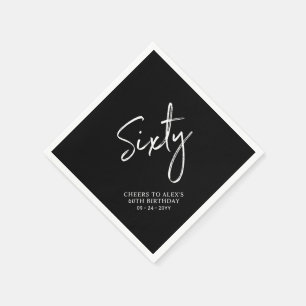 Guardanapo De Papel Saúde Sessenta   Festa de aniversário 60.a Adultos