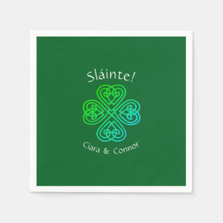 Guardanapo De Papel Saúde Verde Celta Nome Trevo Irlandês