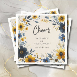 Guardanapo De Papel Saúde Watercolor Wildflower Beige Wedding