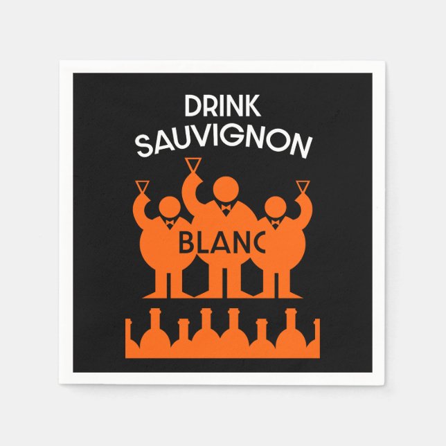 Guardanapo De Papel Sauvignon Blanc Wine Drinker (Frente)