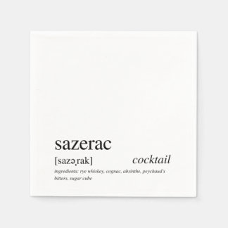 Guardanapo De Papel Sazerac Modern Citação Negra Tipografia Negra