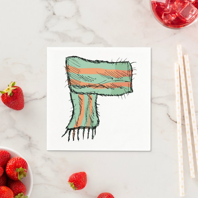 Guardanapo De Papel Scarf Sketch Fashion Paper Napkins (Criador carregado)