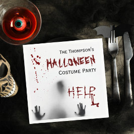 Guardanapo De Papel Scarody Halloween Festa Branca de Roupa Branca