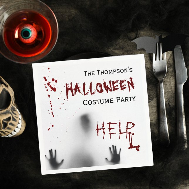 Guardanapo De Papel Scarody Halloween Festa Branca de Roupa Branca (Criador carregado)