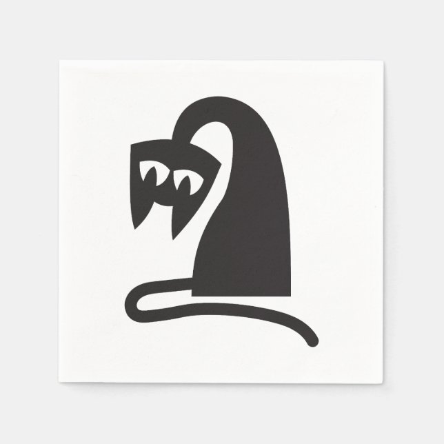 Guardanapo De Papel Scary Cat (Frente)