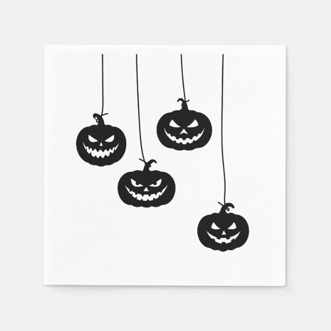 Guardanapo De Papel Scary Pumpkin hanging (Frente)