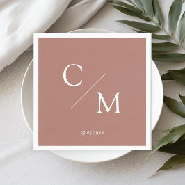 Guardanapo De Papel Schlicht elegante Monogramm Serviette