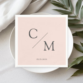 Guardanapo De Papel Schlicht elegante Monogramm Serviette