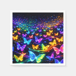 Guardanapo De Papel Schmetterlingsservietten im Neonlook