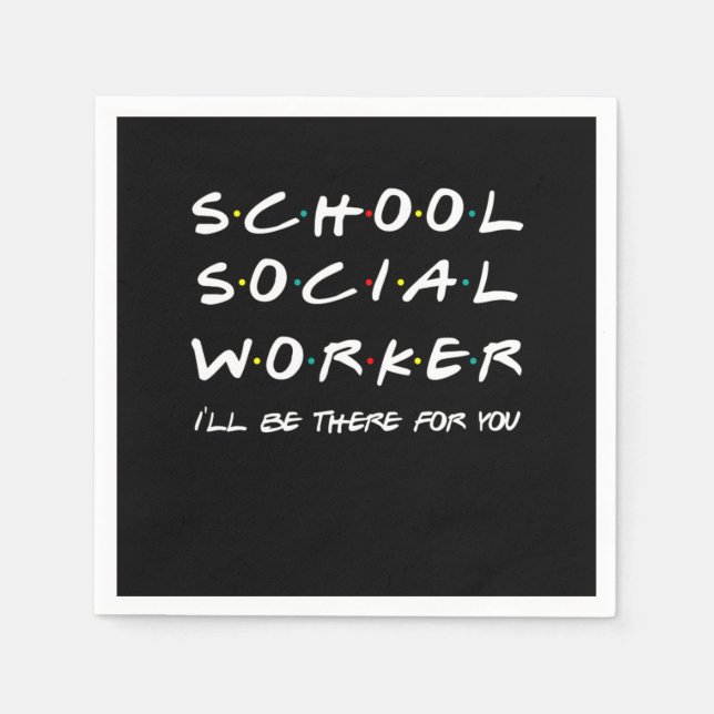 Guardanapo De Papel School Social Worker Student Social Work Gift (Frente)