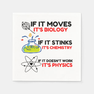 Guardanapo De Papel Science BIOLOGY CHEMISTRY PHYSICS