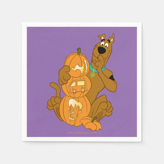 Guardanapo De Papel Scooby-Doo | Halloween Jack-O-Lanterna (Frente)