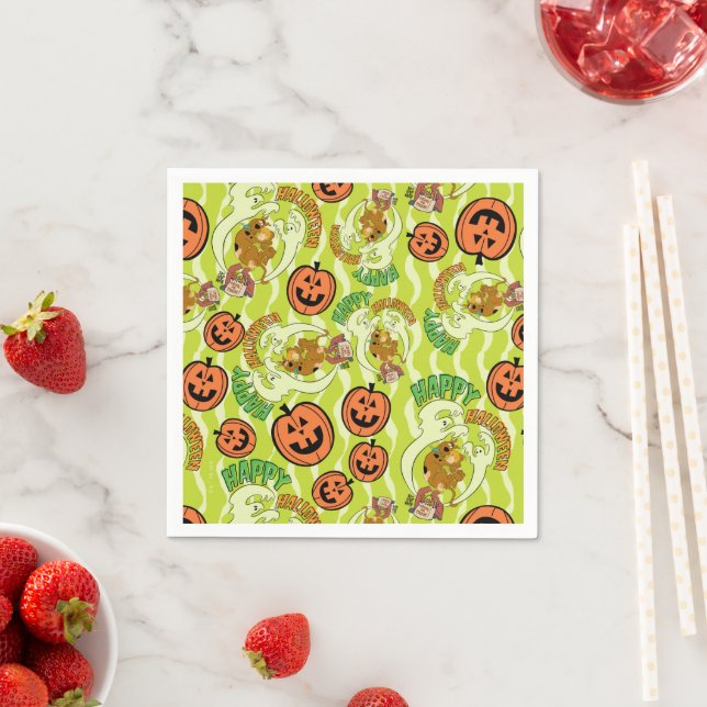 Guardanapo De Papel Scooby-Doo | Padrão Feliz de Halloween (Insitu)