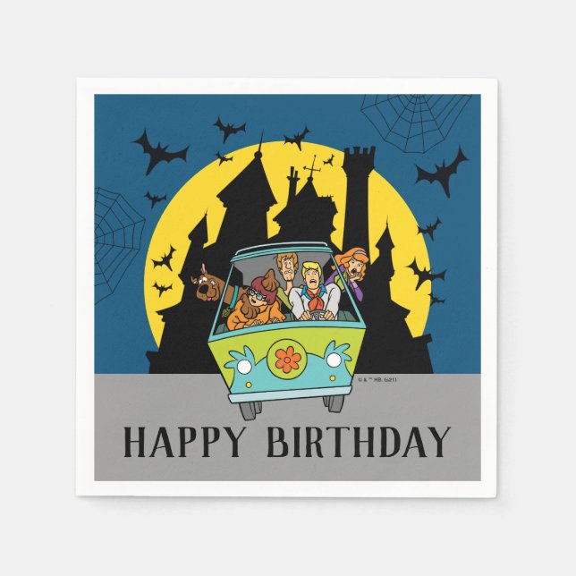 Guardanapo De Papel Scooby-Doo Spooktacular Halloween Aniversário (Frente)