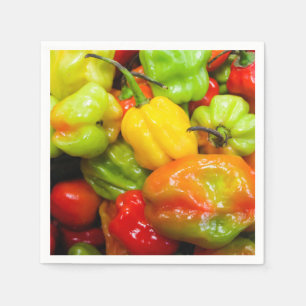 Guardanapo De Papel Scotch Bonnet Chili Peppers