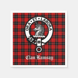 Guardanapo De Papel Scottish Clan Ramsay Crest Crachá & Tartan