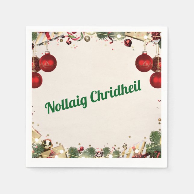 Guardanapo De Papel Scottish Gaelic Christmas Napkins (Frente)