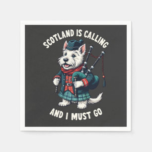 Guardanapo De Papel Scottish Terrier Dog Scotland Está Chamando E Eu P