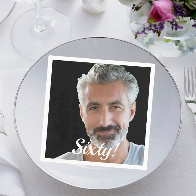 Guardanapo De Papel Script cara de fotos de 60 anos (Criador carregado)