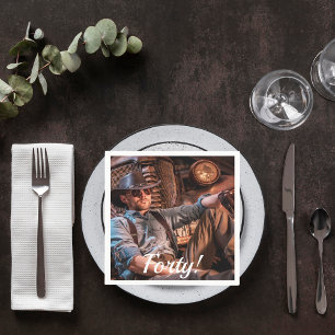 Guardanapo De Papel script de aniversário de 40 anos