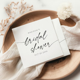 Guardanapo De Papel Script de Chuveiro de Noiva Minimal Simples | Pret