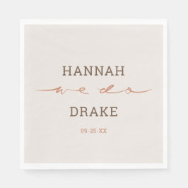 Guardanapo De Papel Script de Letra à Mão para Casamento