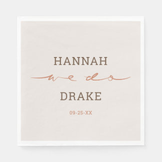 Guardanapo De Papel Script de Letra à Mão para Casamento