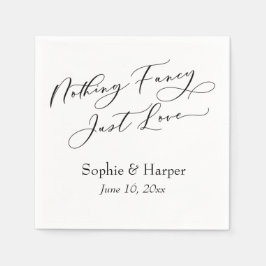 Guardanapo De Papel Script de Luxo Simples Nada Rico Apenas Amor