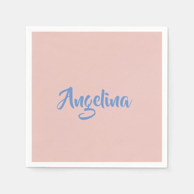 Guardanapo De Papel Script de manuscrito exclusivo de tendência de Na  (Frente)