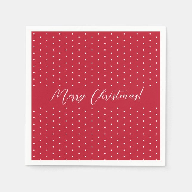 Guardanapo De Papel Script Elegante Vermelho (Frente)