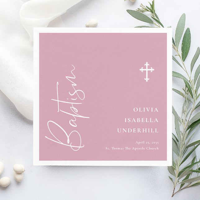 Guardanapo De Papel Script Girls Baptism (Criador carregado)