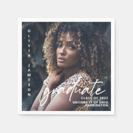 Guardanapo De Papel Script manuscrito do Formando moderno | Foto