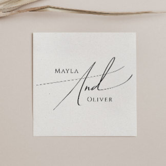 Guardanapo De Papel Script Minimalista Whimsical | Casamento