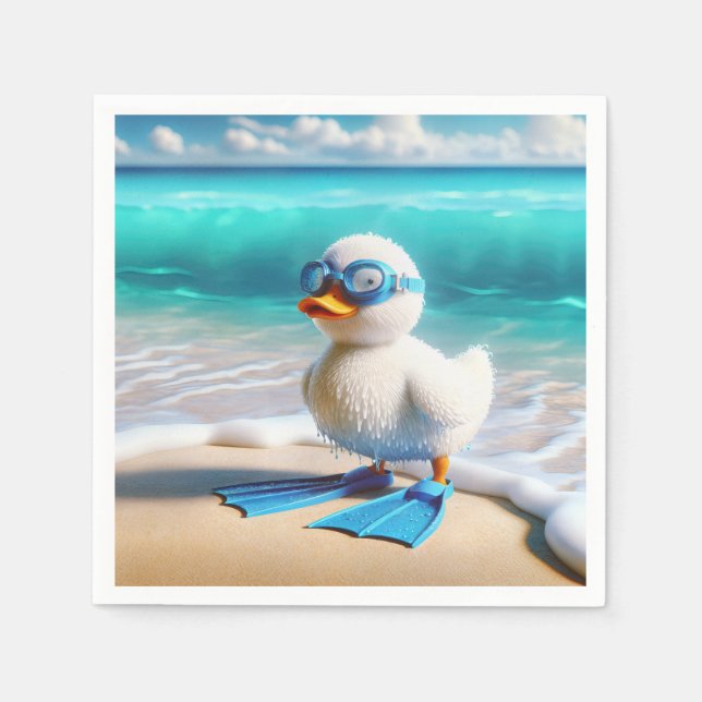 Guardanapo De Papel Scuba Diver Ducking (Frente)