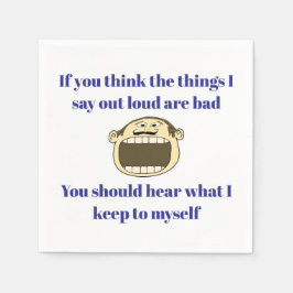 Guardanapo De Papel Se você diz em voz alta - Coquetel Engraçado Napki