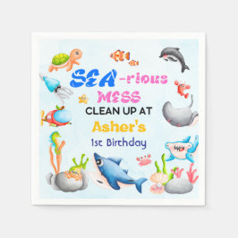 Guardanapo De Papel Sea-riously Fun Ocean Protector Educational Party