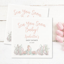 Guardanapo De Papel Sea You Soon Cute Hand Drawn Baby Shower