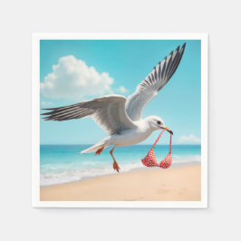 Guardanapo De Papel Seagull Flying With a Bikini Top