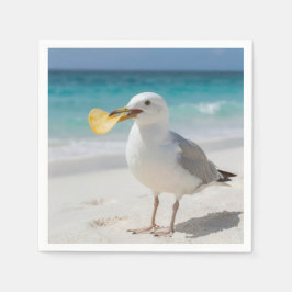 Guardanapo De Papel Seagull with a Potato Chip