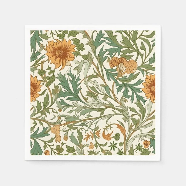 Guardanapo De Papel Seamless Arts and Crafts style repeating pattern (Frente)