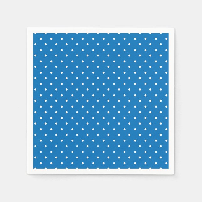 Guardanapo De Papel Seamless blue background polka dot pattern  (Frente)