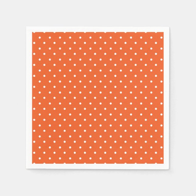 Guardanapo De Papel Seamless  bright orange background polka dot (Frente)